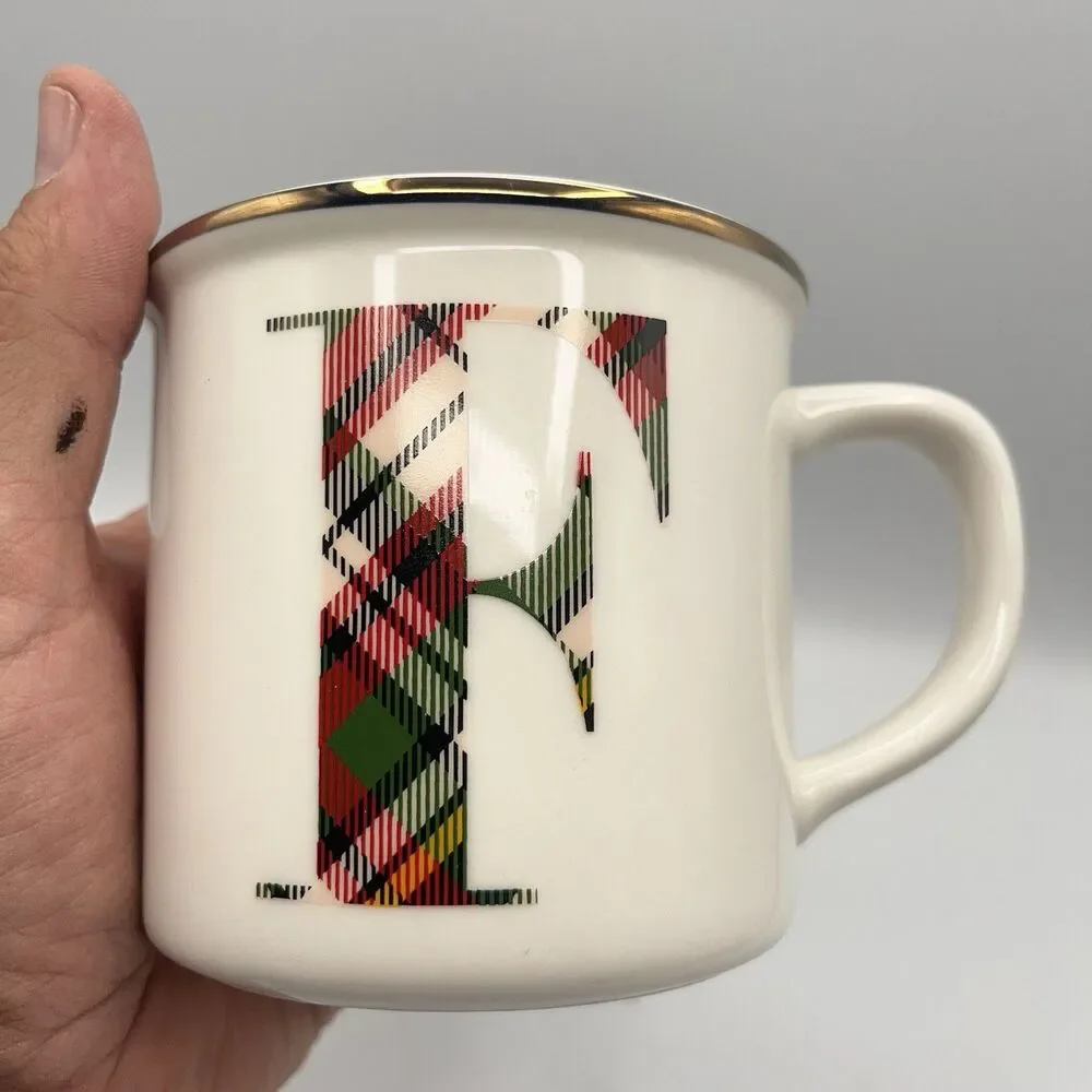 POTTERY BARN STEWART PLAID LETTER 